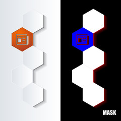 Hexagons_Orange_Icon_Vertical - obrazy, fototapety, plakaty