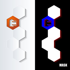 Hexagons_Orange_Icon_Vertical - obrazy, fototapety, plakaty