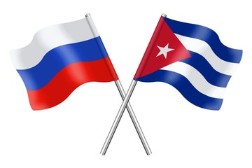 Flags: Russia and Cuba