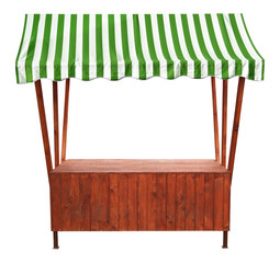 Market stall with awning