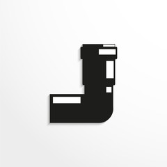 Sanitary elements. Connector for sewer pipes. Vector illustration.