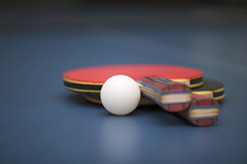 Table tennis ball and bat