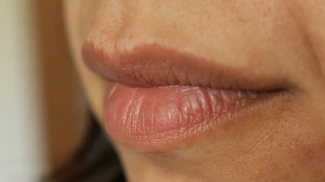 full lips, close up