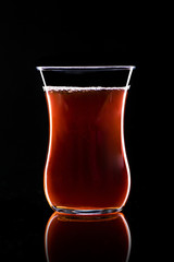 Red tea in a glass