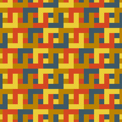 Retro geometric seamless pattern. Vector illustration.