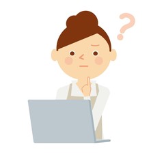 女性　パソコン　疑問