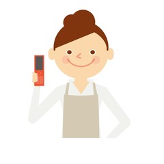女性　電話　ケータイ