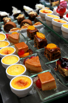 Restaurant dessert Tables in the buffet party