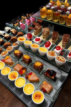 Restaurant dessert Tables in the buffet party