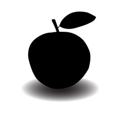 Silhouette of apple