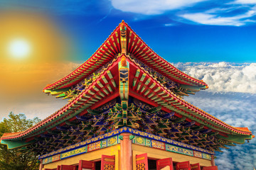 The Chinese temple roof