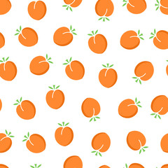 Apricot seamless pattern.