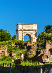 Fototapeta premium Arch of Titus in the Roman Forum, Italy