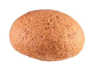 Wheat bread with bran isolated on a white background