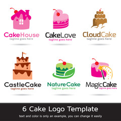 Cake Shop Logo Template Design Vector 