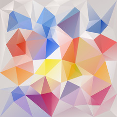 vector abstract irregular polygon background with a triangular pattern in pastel full colors