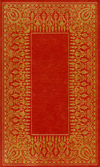 Red and gold leather cover
