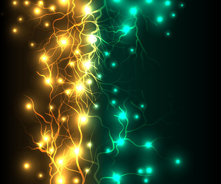 Lightning flash strike abstract background vector illustration
