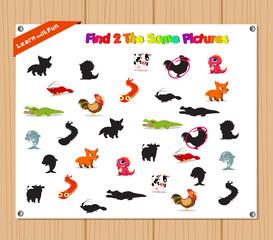 Finding the Same Picture Educational Game for Preschool Children with Animals