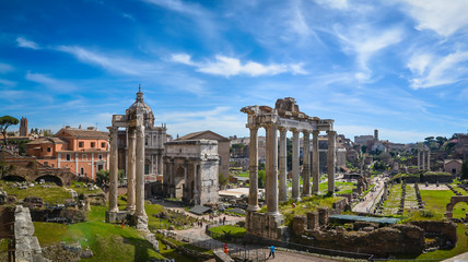 Fototapeta na wymiar Forum Romanum - panorama