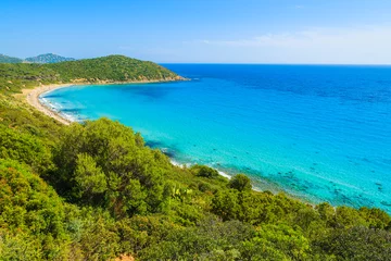 Foto op Plexiglas View of beautiful beach and bay on coast of Sardinia island bear Porto Sa Ruxi, Sardinia island, Italy © pkazmierczak