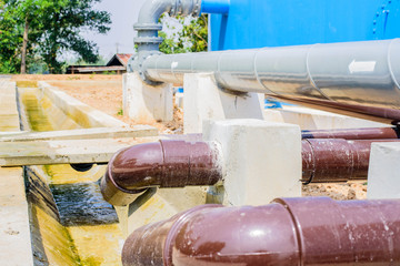 chiller water pump with pressure gauge, water support.