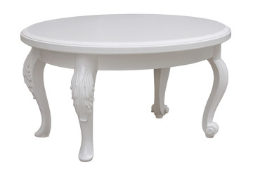 Carved coffee table oval