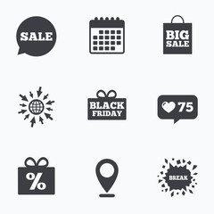 Sale speech bubble icon. Black friday symbol