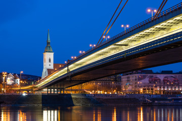 Fototapeta na wymiar Bratislava in the night