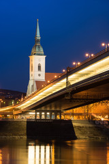 Fototapeta na wymiar Bratislava in the night2