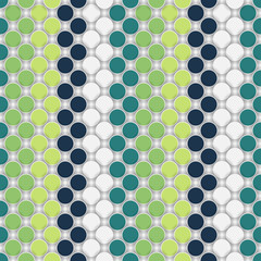 Abstract seamless pattern with colored circles and soft shadow. 3d effect. Vector eps10