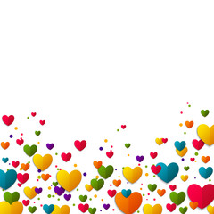 Vector Illustration of a Colorful Background with Hearts