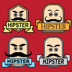 Collection of retro icons and emblems. Hipster