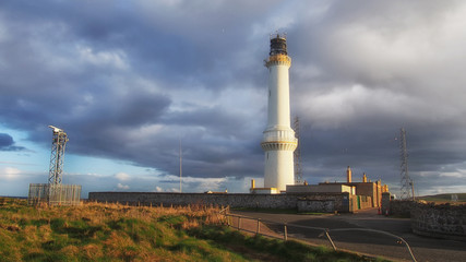 Fototapeta na wymiar Girdle Ness-Leuchtturm in Aberdeen, Schottland