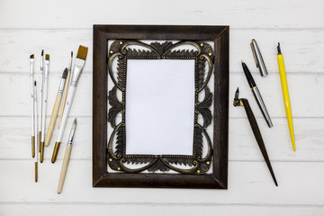 A beautiful mockup for an Illustrator or calligrapher with space for text.