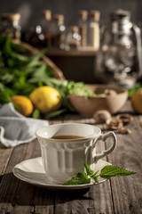 Obraz na płótnie Canvas ortica herbal tea, infusion, 
