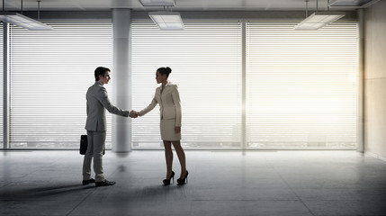 Fototapeta premium Business partners handshake