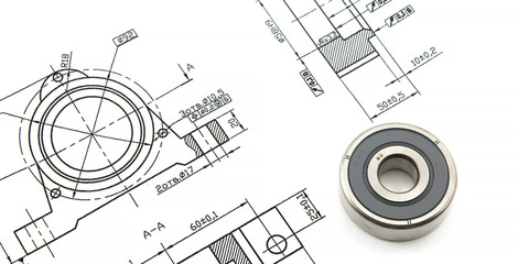 Drawing with the bearing