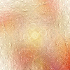 Fototapeta premium Cement wall with relief pattern colorful clockwork.