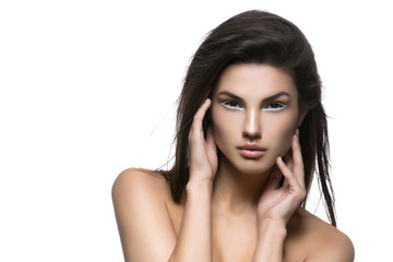 Naklejka premium Beautiful fashion model