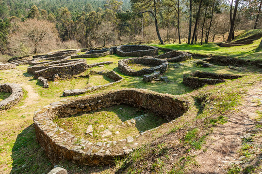 Castro de Borneiro, archeological site, Galicia, Spain