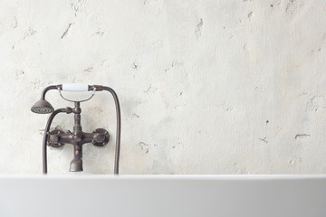 bathtub with vintage style faucet