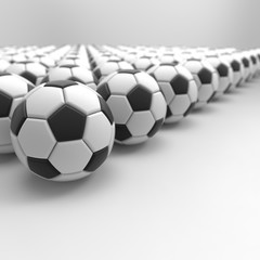 soccer ball. 3D illustration.