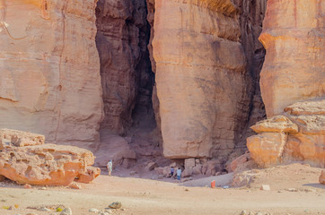 Pillars of Solomon's king in geological park Timna near Eilat, Israel