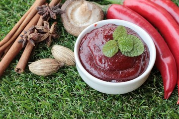 Korean red pepper gochujang for cooking.