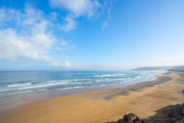 One of the beautiful and famous in world surfing beach. Africa, Marocco, Tamri beach