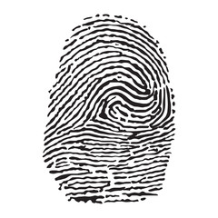 Vector black isolated fingerprint