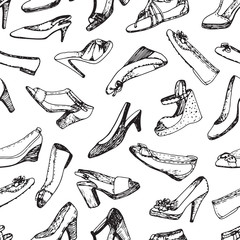 Shoes seamless pattern