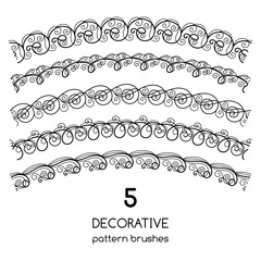 Fototapeta premium Set of pattern brushes