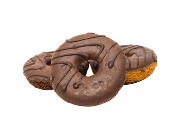 donuts in glaze isolated